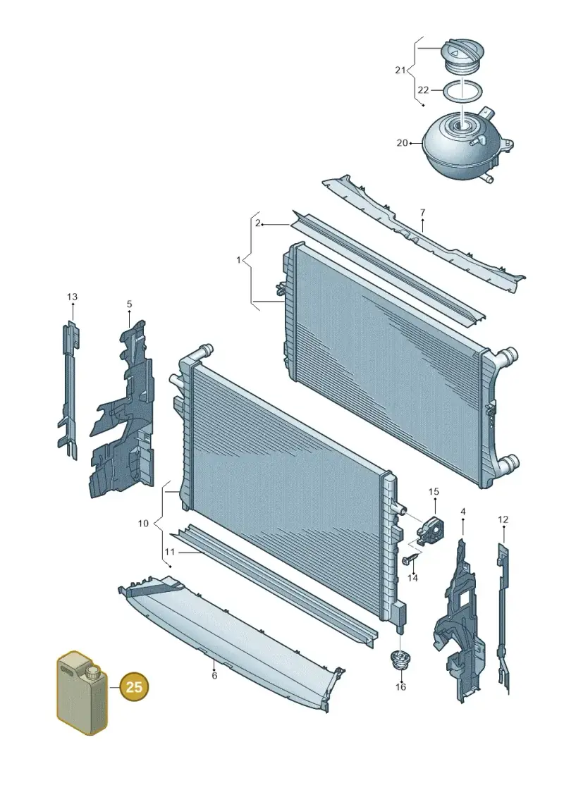 G12E050A2 — Volkswagen Tiguan 2.0 (2023-) diagram 884122080, position 25