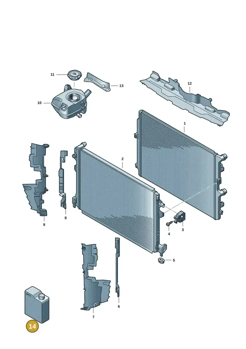 G12E100A9 — Volkswagen Taigo (2021-2024) diagram 2f0122640, position 14