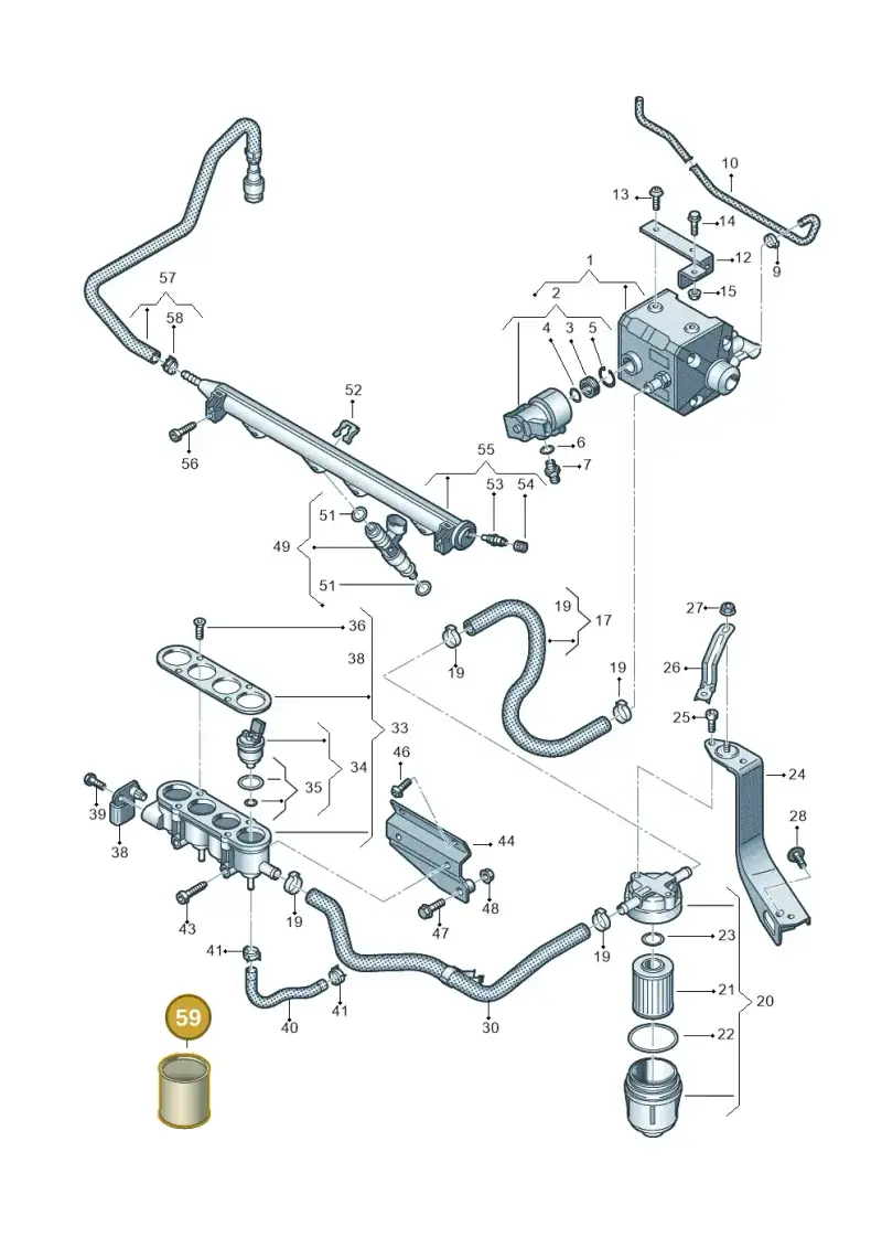 JNV133155 — Volkswagen Caddy Maxi Kombi (2010-2015) diagram 690133470, position 59