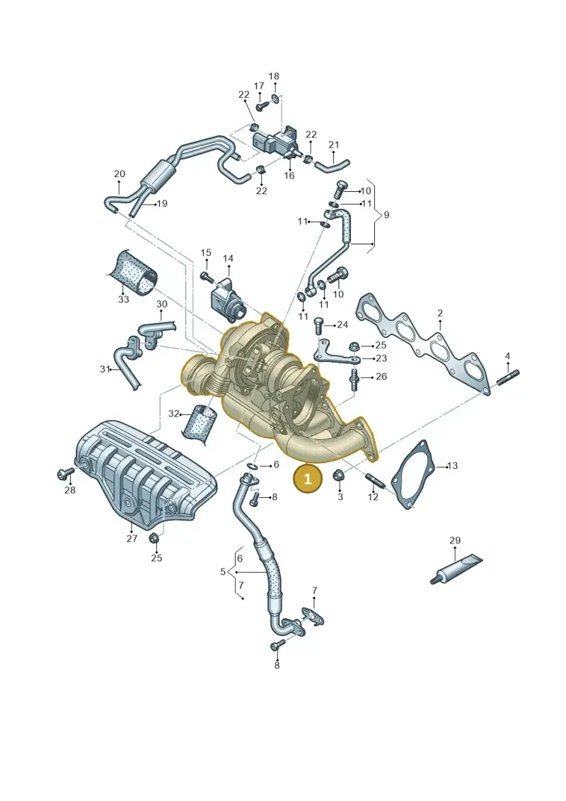 JZA145703AX — Volkswagen Scirocco 2.0 (2014-2017) diagram 786145450, position 1