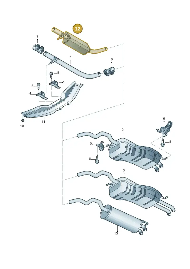 JZW253209D — Volkswagen Jetta/Wagon (2002-2006) diagram 194253850, position 12