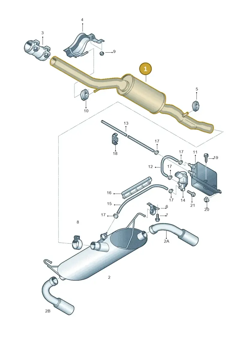 JZW253209D — Volkswagen New Beetle (1998-2001) diagram 194253910, position 1
