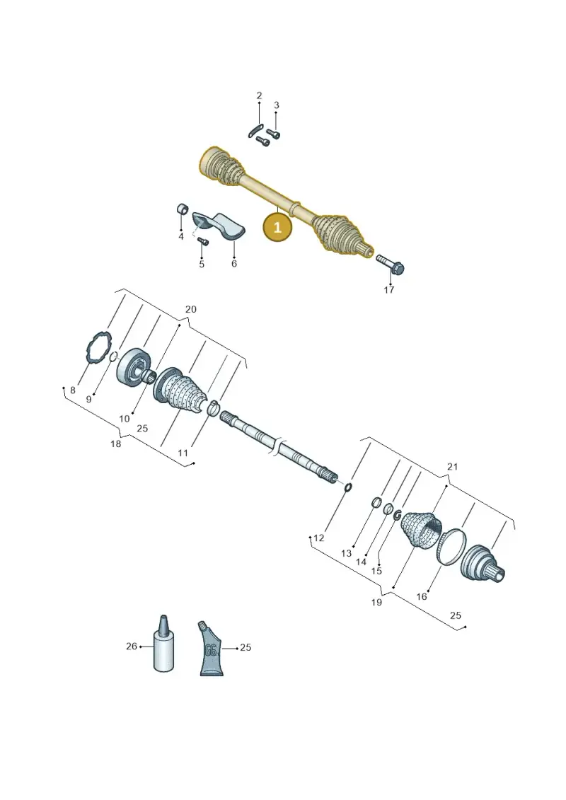 JZW407271AX — Skoda OCTAVIA/COMBI/4X4      04> (2004-) diagram 409407260, position 1