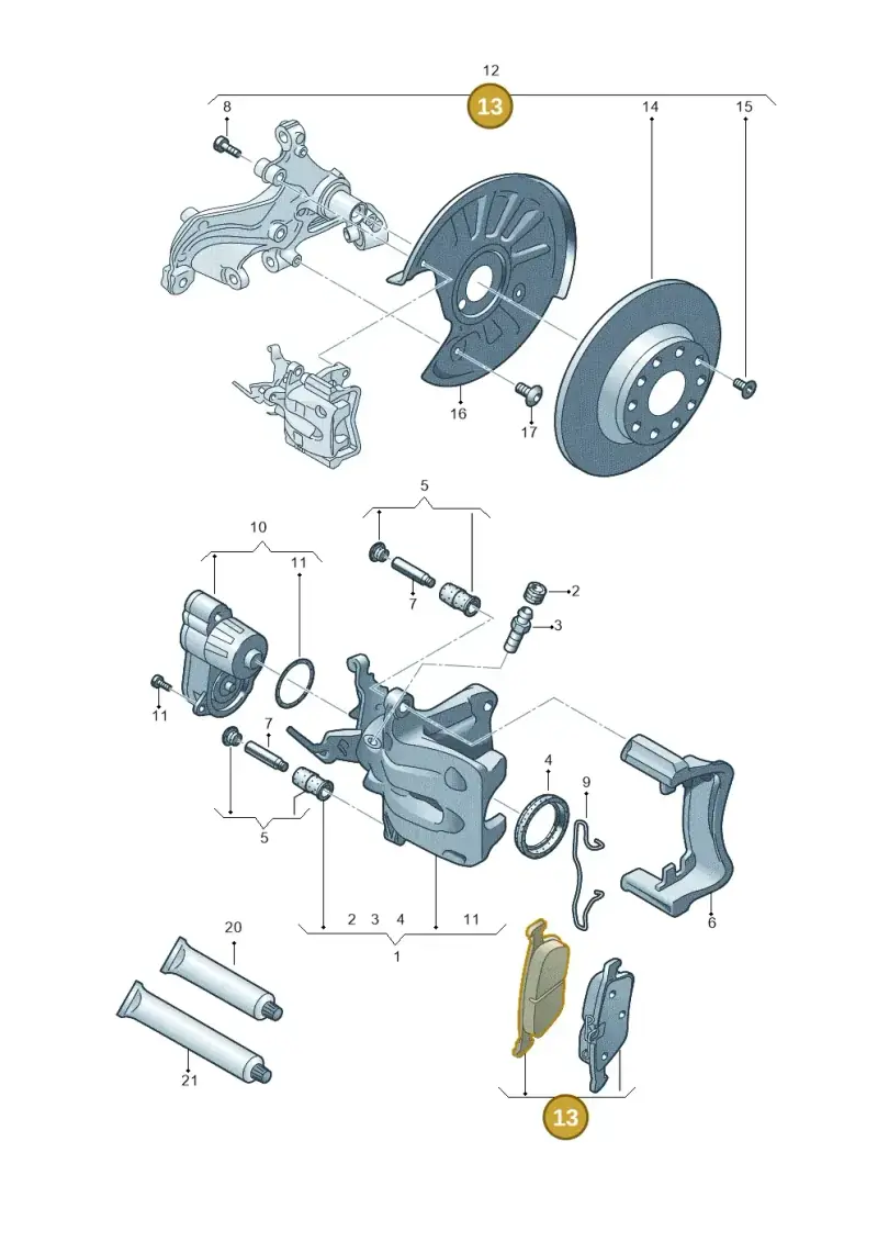 JZW698451AA — Volkswagen Touran 2,0 BlueMotion (2015-2024) diagram 869615500, position 13