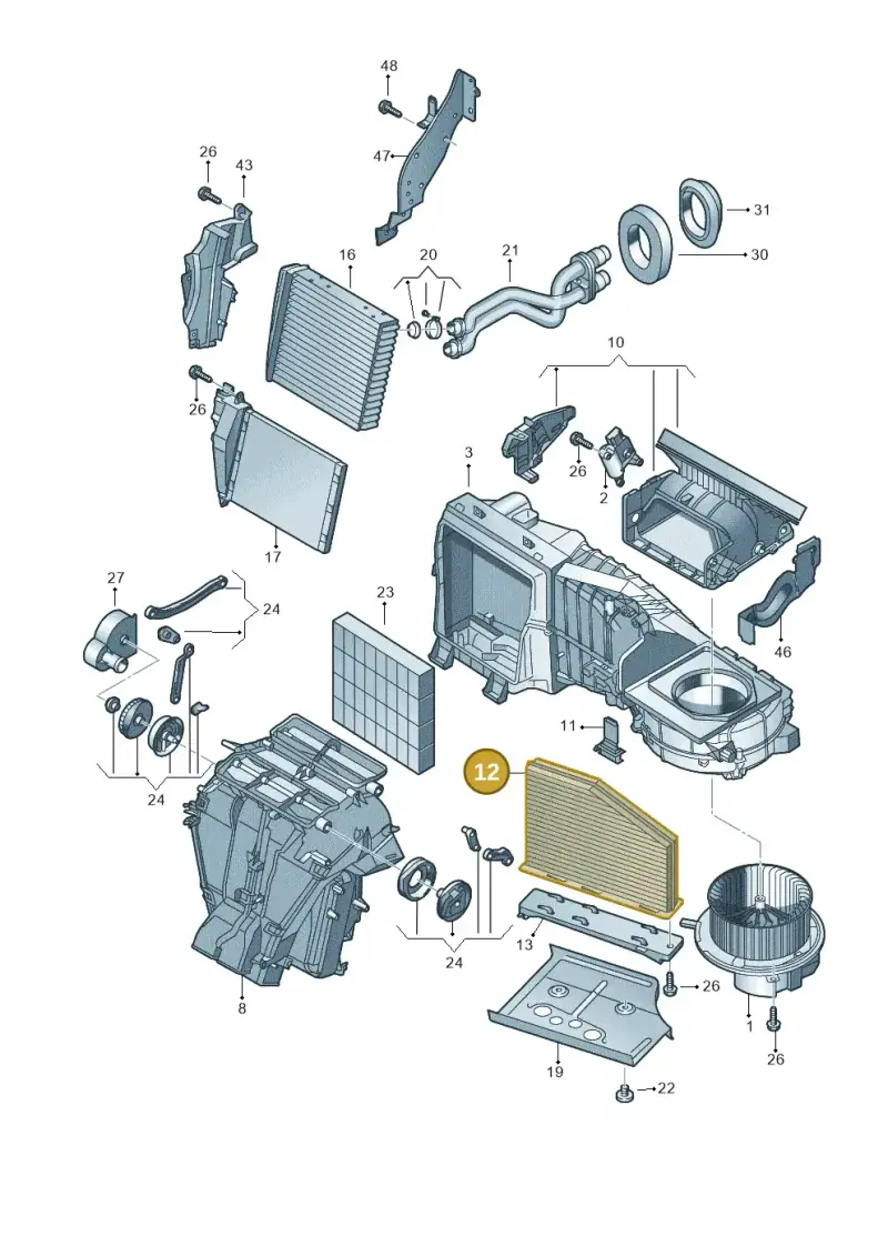 JZW819653B — Volkswagen Caddy kombi (2015-2020) diagram 409819200, position 12