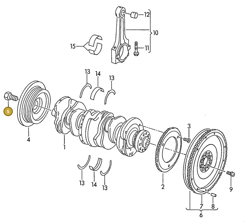 N0100876 — Volkswagen Passat (1989-1991) diagram 084006300, position 5