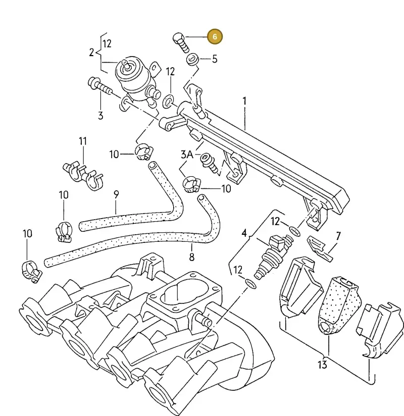 N0102018 — Volkswagen Polo/Polo Coupe (1990-1994) diagram 009016750, position 6