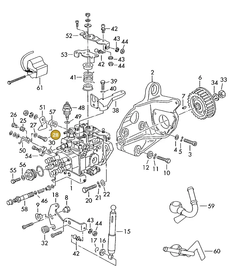 N0102018 — Volkswagen Eurovan (1991-1994) diagram 117130300, position 28