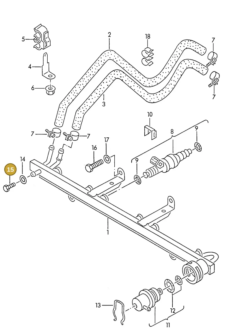 N0102018 — Volkswagen SHARAN/SYNCRO (1995-2000) diagram 121133920, position 15