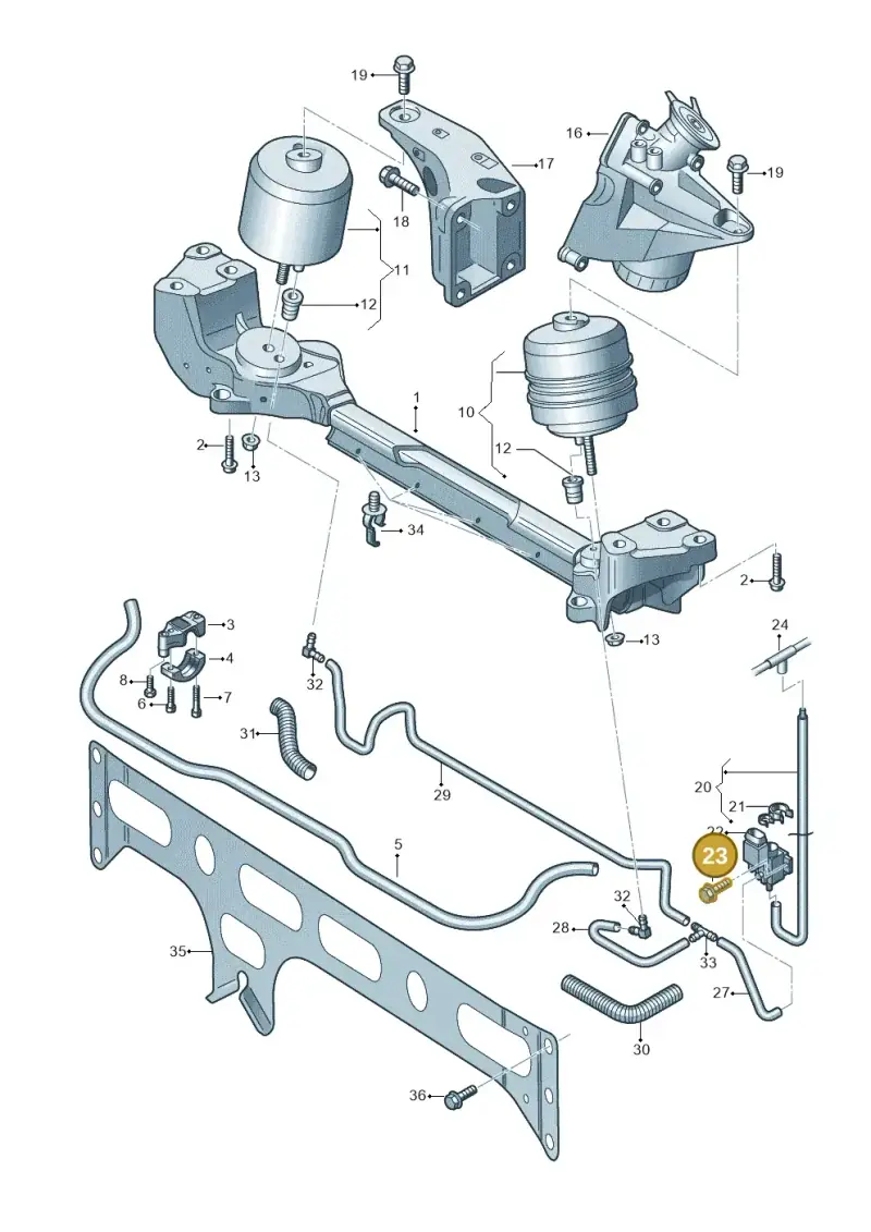 N01020717 — Volkswagen Phaeton 4motion (2010-2016) diagram 710199300, position 23