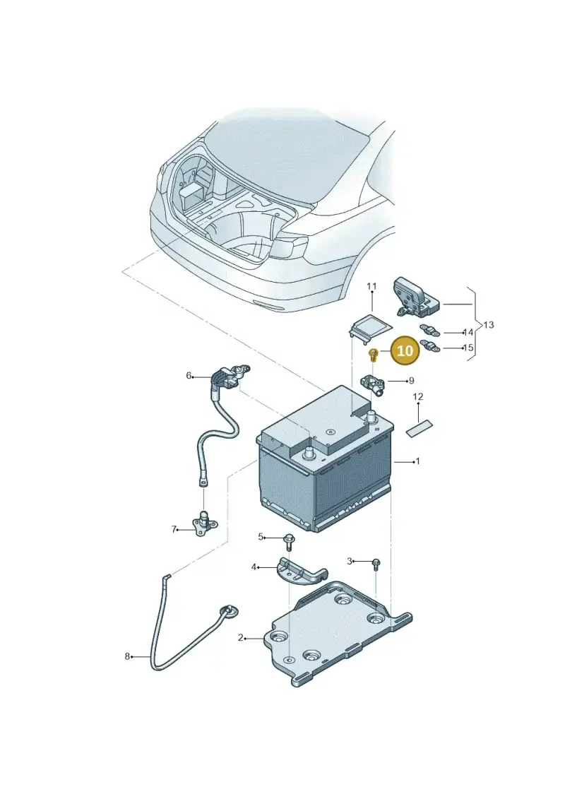 N01021020 — Volkswagen Jetta (2014-2017) diagram 692915050, position 10