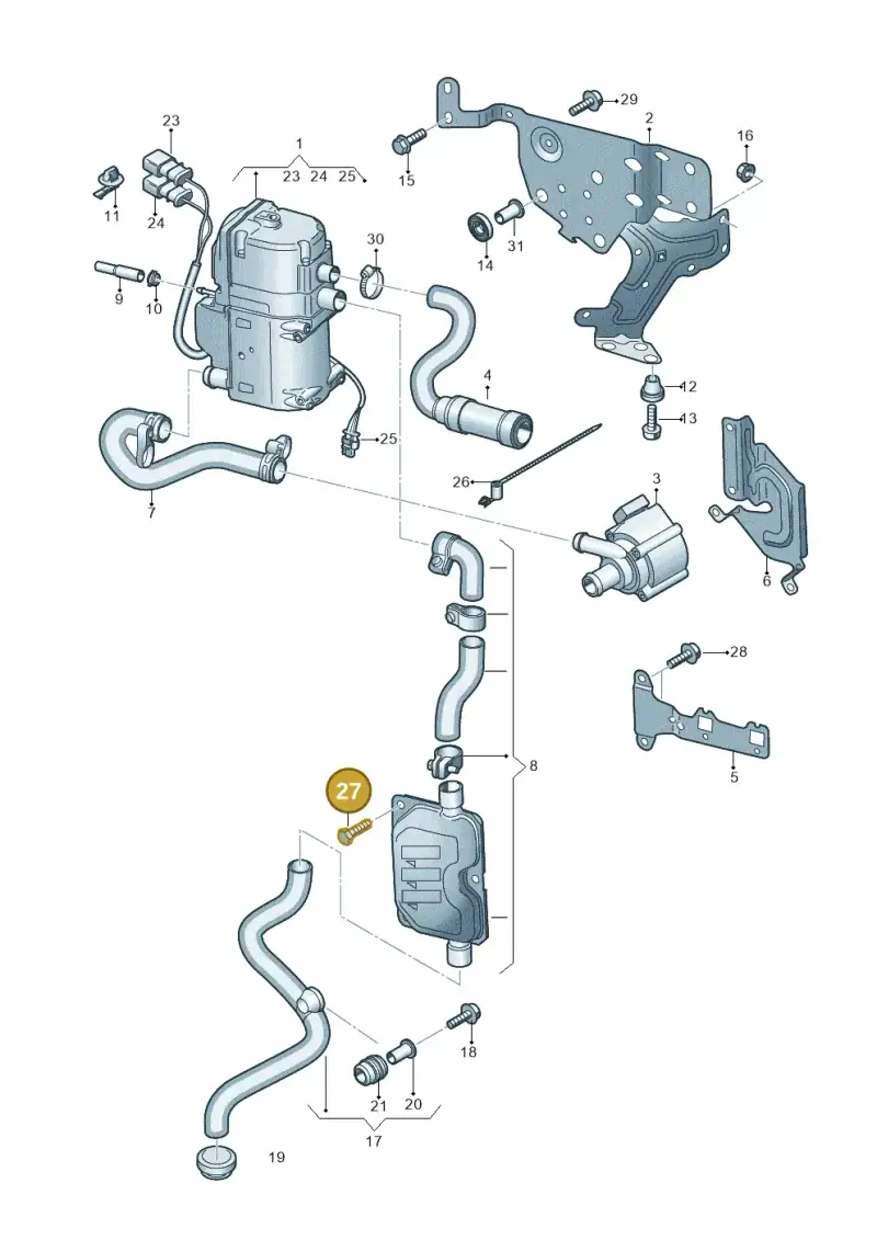 N01021226 — Volkswagen Touareg (2017-2023) diagram 859261000, position 27