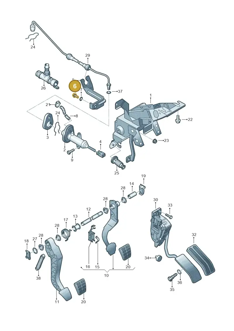 N01021533 — Volkswagen Sharan (2008-2010) diagram 244721250, position 6