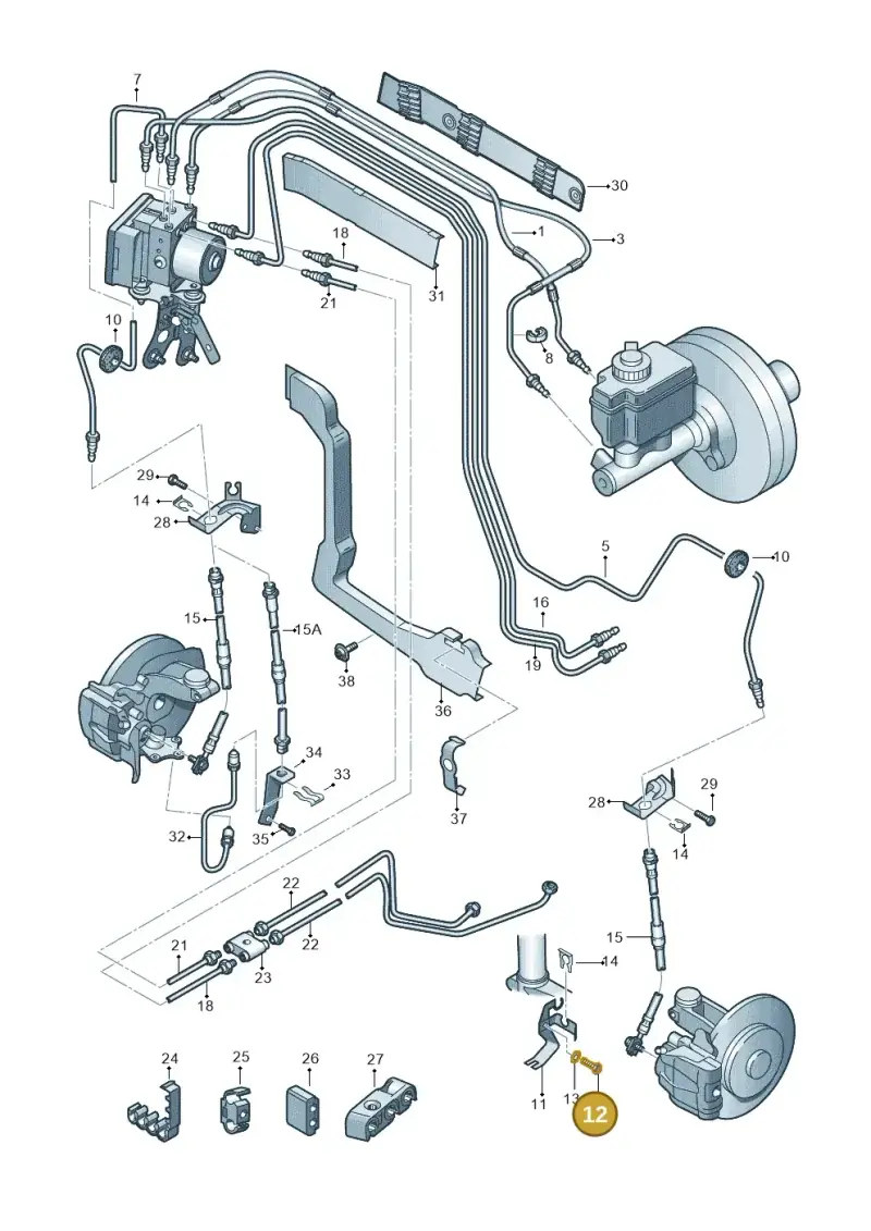 N01021533 — Volkswagen Jetta variant (2009-2014) diagram 412611200, position 12