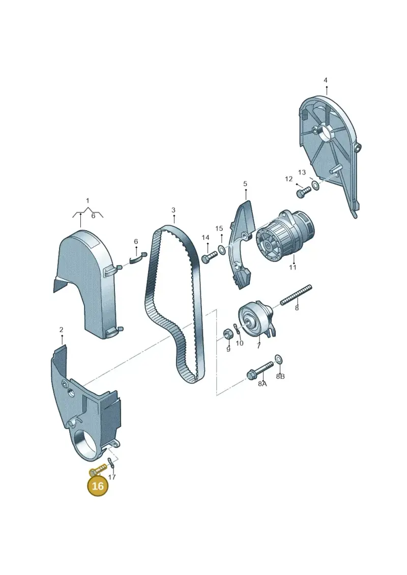 N01021813 — Volkswagen Kombi (2011-) diagram 158109500, position 16