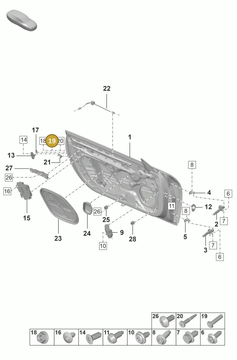 N01021813 — Porsche 911 (2021-2022) diagram p53804000, position 19