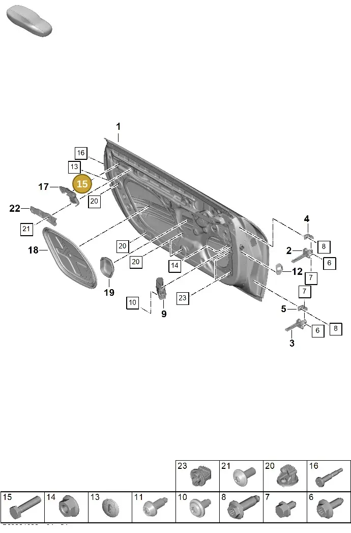 N01021813 — Porsche 911 (2024-2025) diagram p63804000, position 15