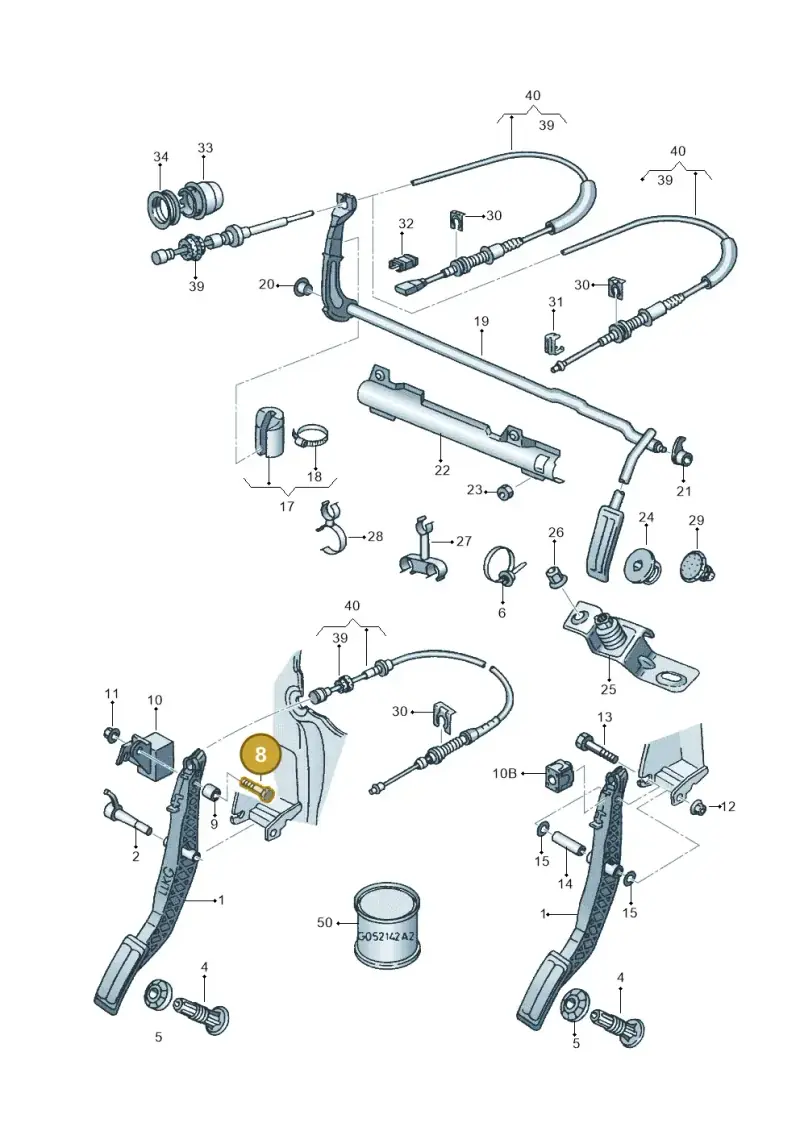 N0102186 — Volkswagen CADDY-KOMBI/KASTENW.   06> (2005-) diagram 138721600, position 8