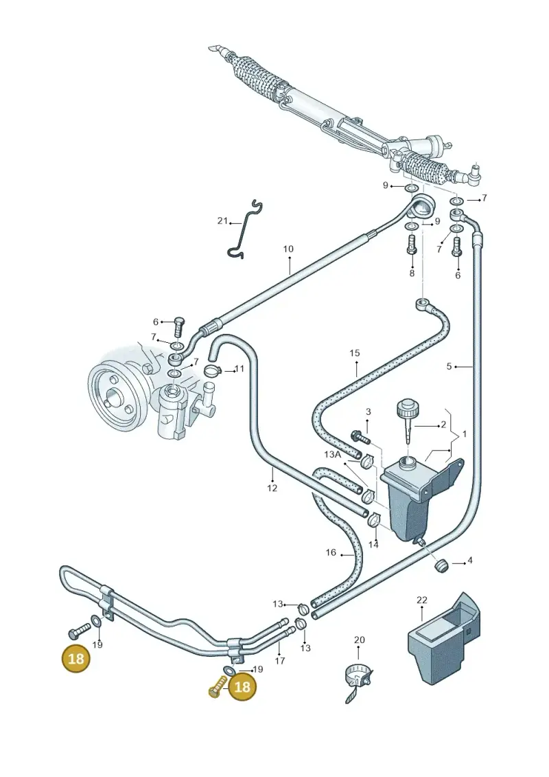 N0102186 — Volkswagen PASSAT                 00> (2000-) diagram 218422500, position 18