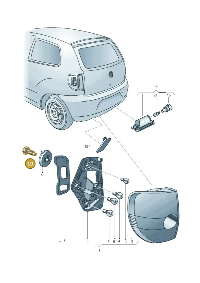 N0102186 — Volkswagen FOX                  M.05> (2005-) diagram 357945000, position 10