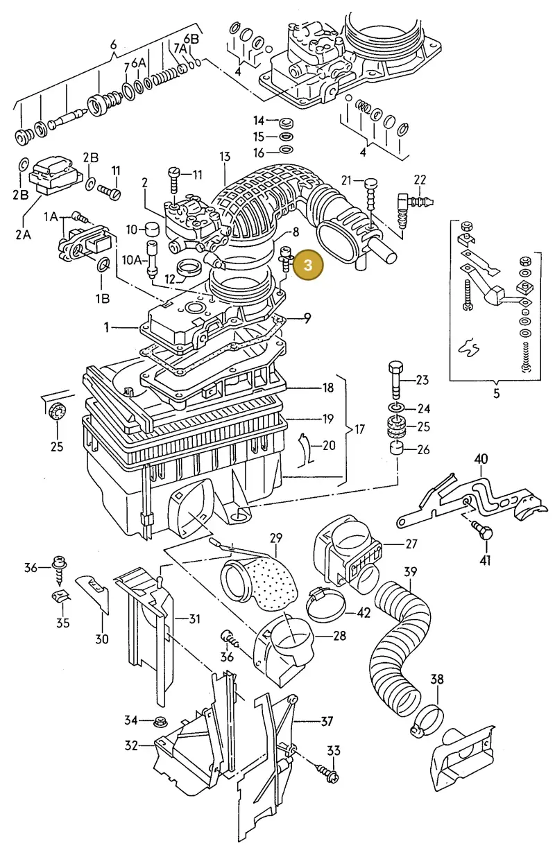 N0102191 — Audi Coupe/3 (1994-1995) diagram 114133270, position 3