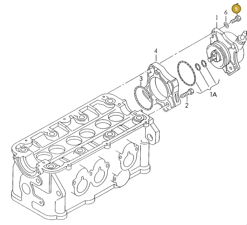 N0102191 — Audi Cabrio. (1993-1998) diagram 118145070, position 5