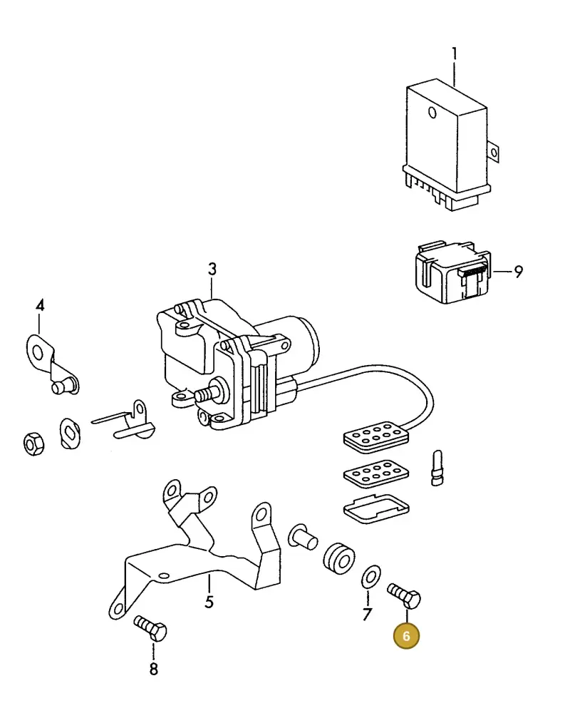 N0102191 — Volkswagen LT, LT 4X4 (1996-2003) diagram 176907100, position 6