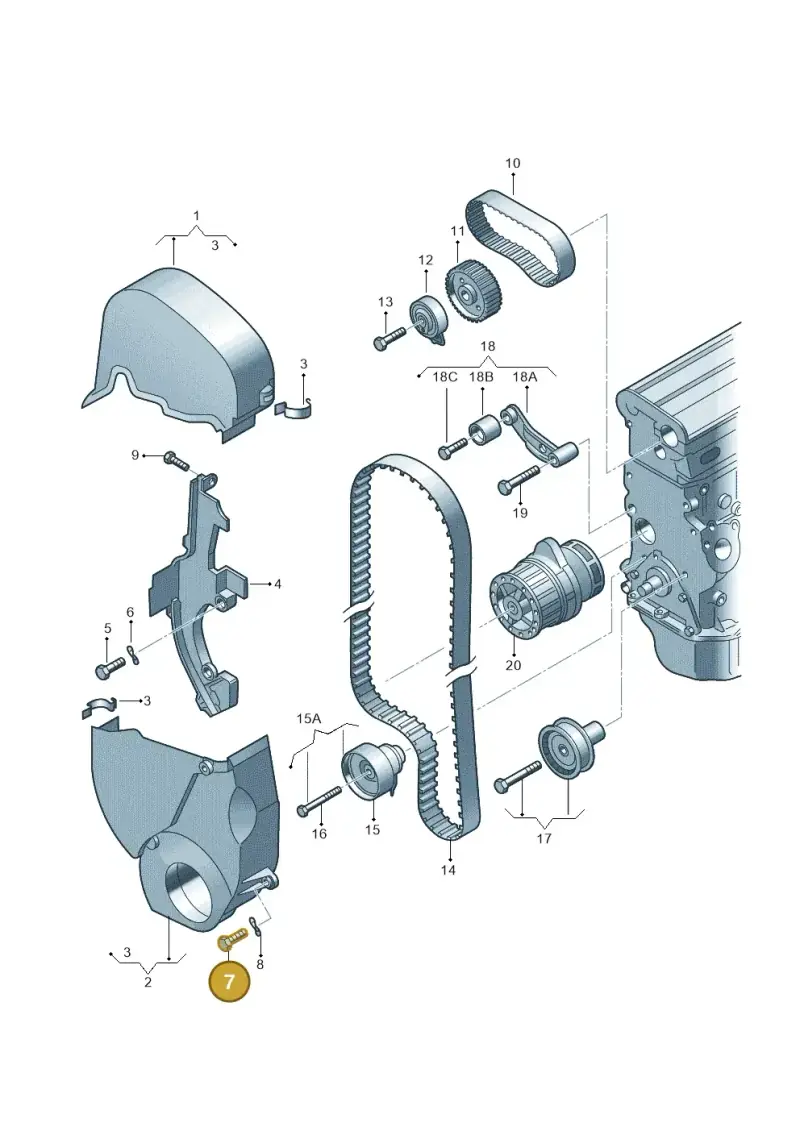 N01022012 — Volkswagen New Beetle Cabrio. (2003-2005) diagram 194109520, position 7
