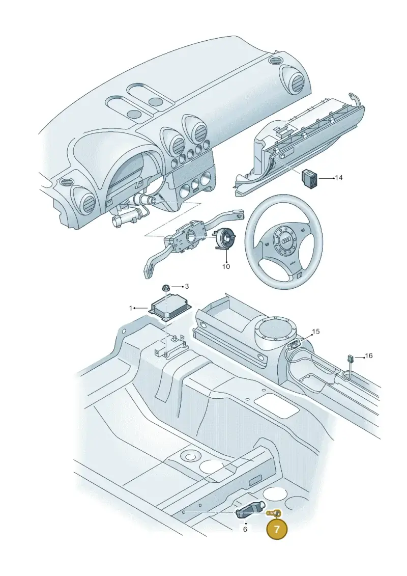 N0102217 — Audi RS4 Cabrio qu.    08> (2007-) diagram 229959300, position 7