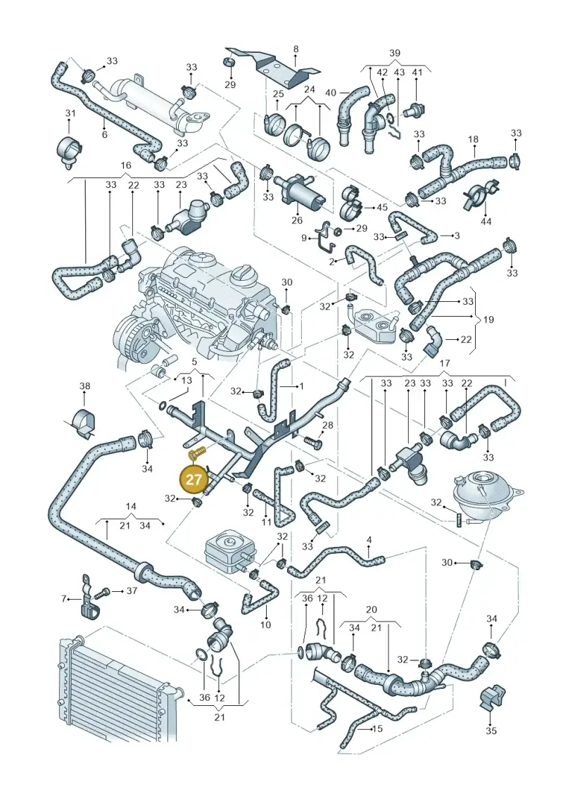N0102279 — Volkswagen Sharan (2008-2010) diagram 244121400, position 27