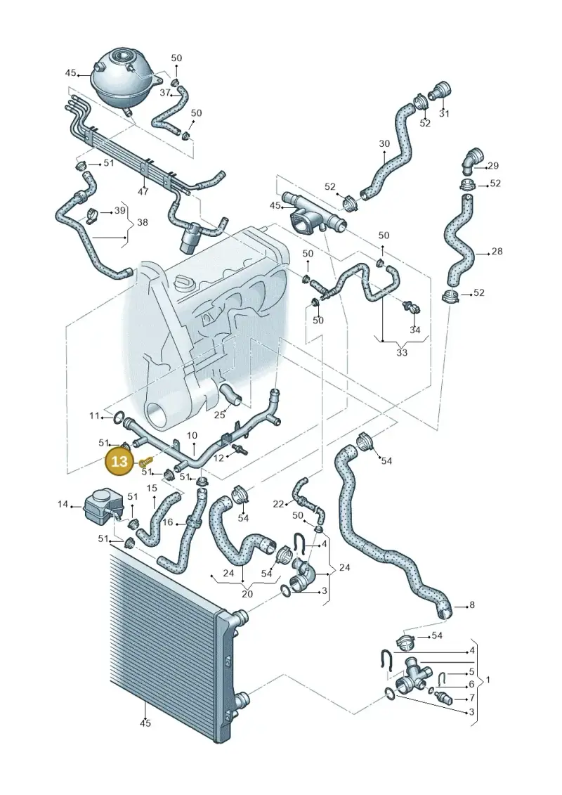 N0102279 — Volkswagen Caddy panel van (2008-2010) diagram 443121400, position 13