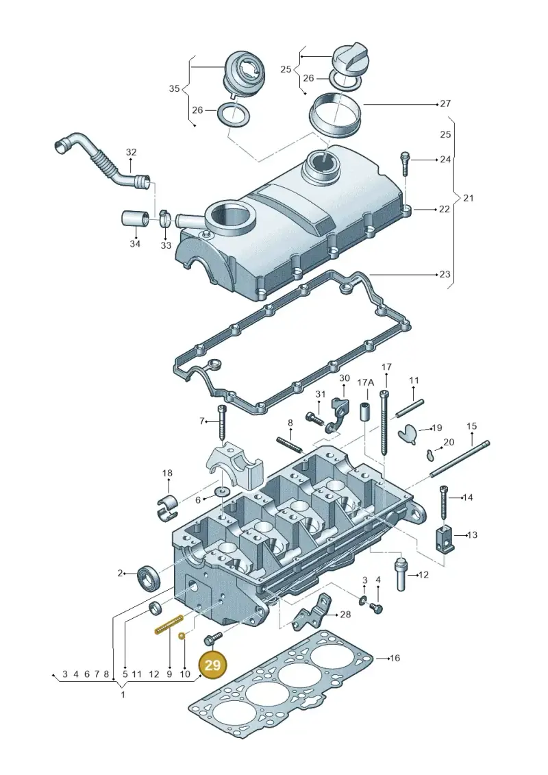N0102336 — Volkswagen TRANSPORTER/4MOTION    07 (2006-2007) diagram 404103470, position 29