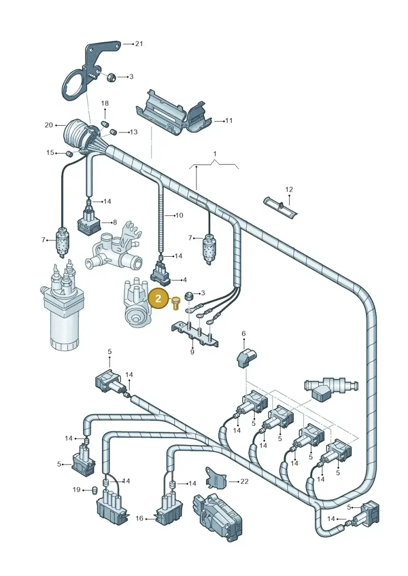 N0102353 — Volkswagen GOLF CABRIO (2002-2002) diagram 146971110, position 2