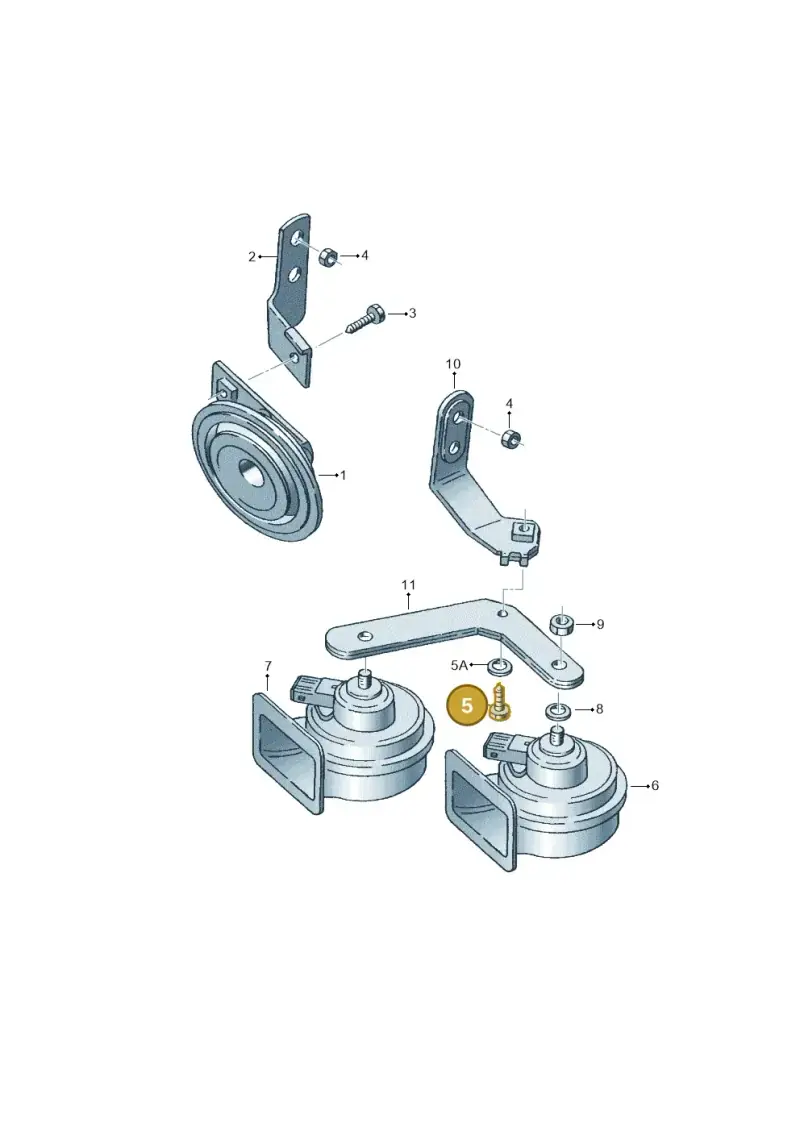 N01023820 — Volkswagen New Beetle Cabrio. (2003-2005) diagram 138951100, position 5