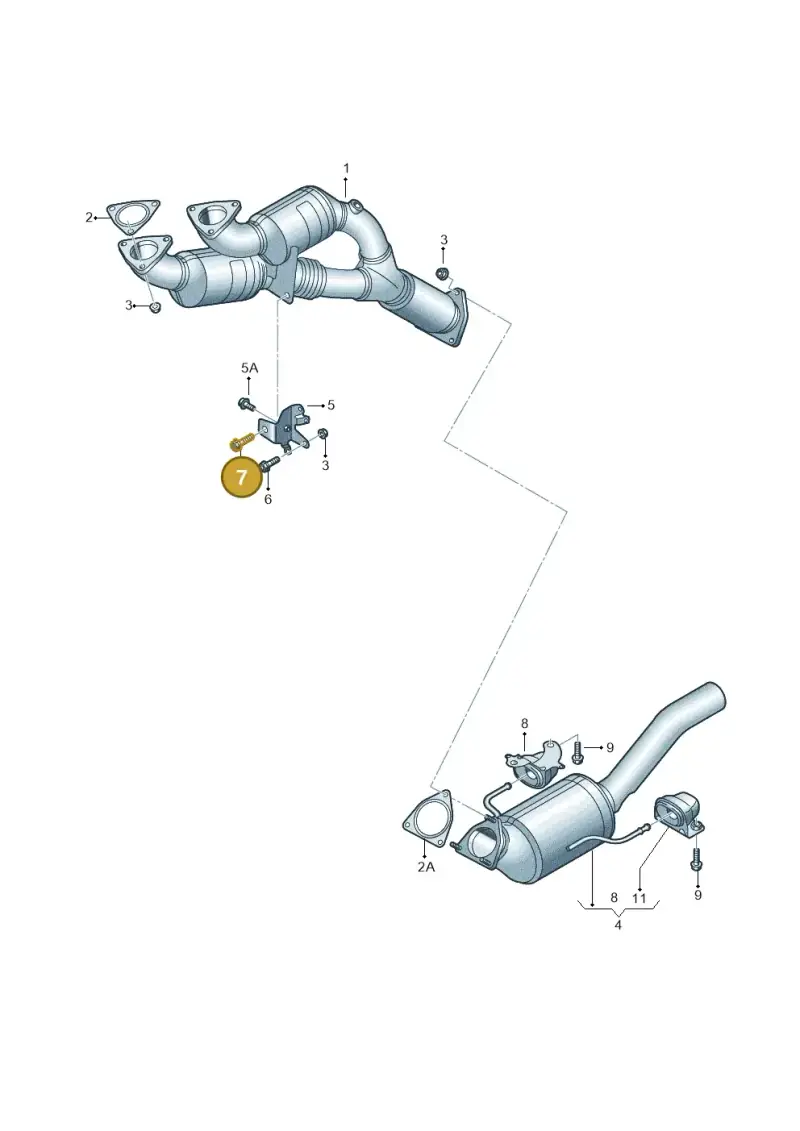 N01023820 — Volkswagen Touareg (2005-2006) diagram 274253550, position 7
