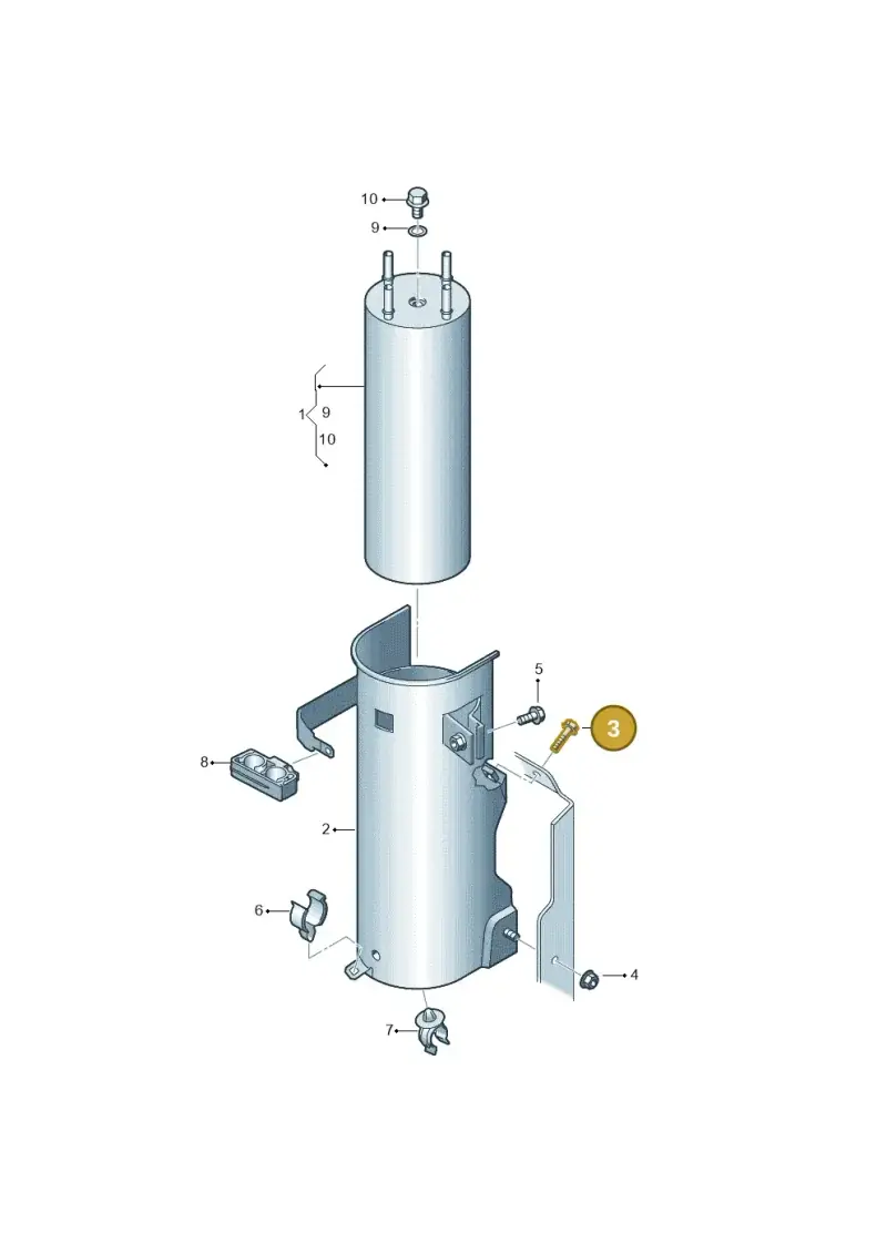N01023820 — Volkswagen TRANSPORTER/4MOTION    07 (2006-2007) diagram 410127250, position 3