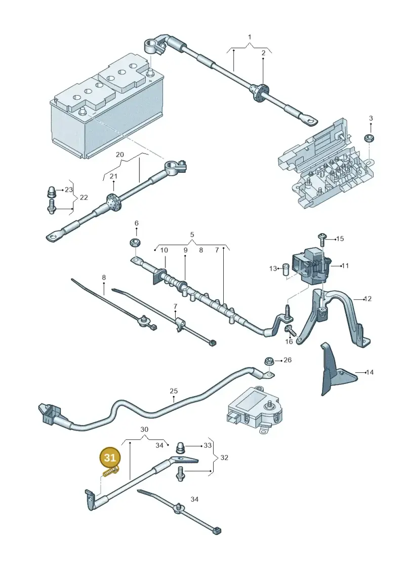 N01023929 — Audi Q7                07> (2006-) diagram 493972000, position 31