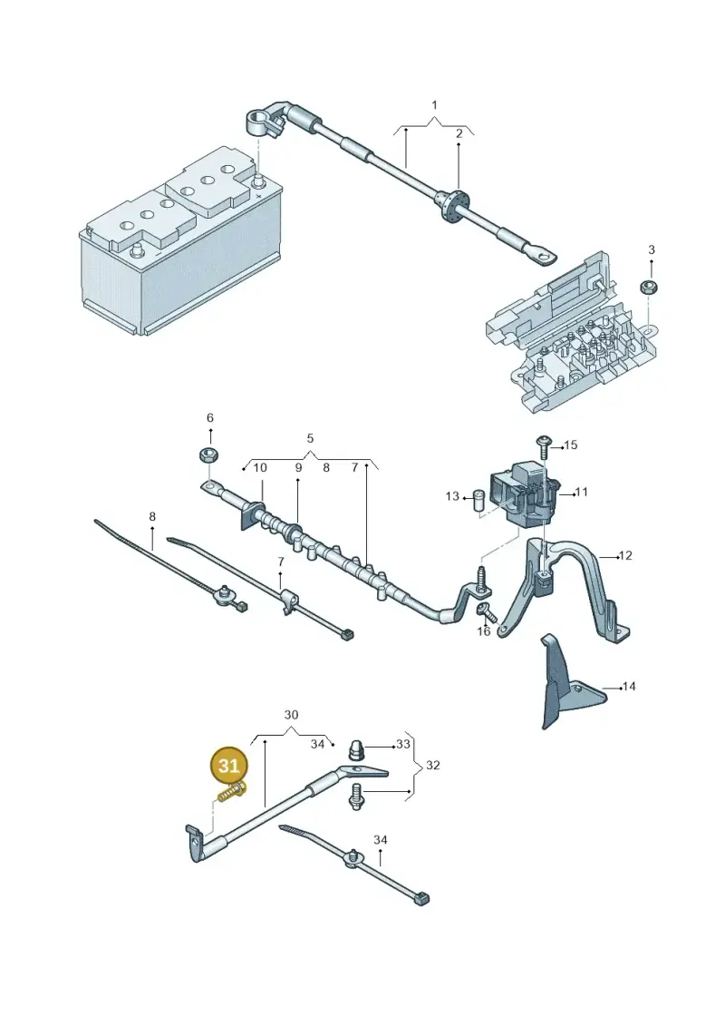 N01023929 — Audi Q7 qu. 3.0 TDI (2009-2015) diagram 675972000, position 31