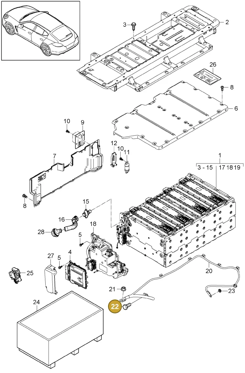 N01023929 — Porsche Panamera (2009-2016) diagram p35901045, position 22