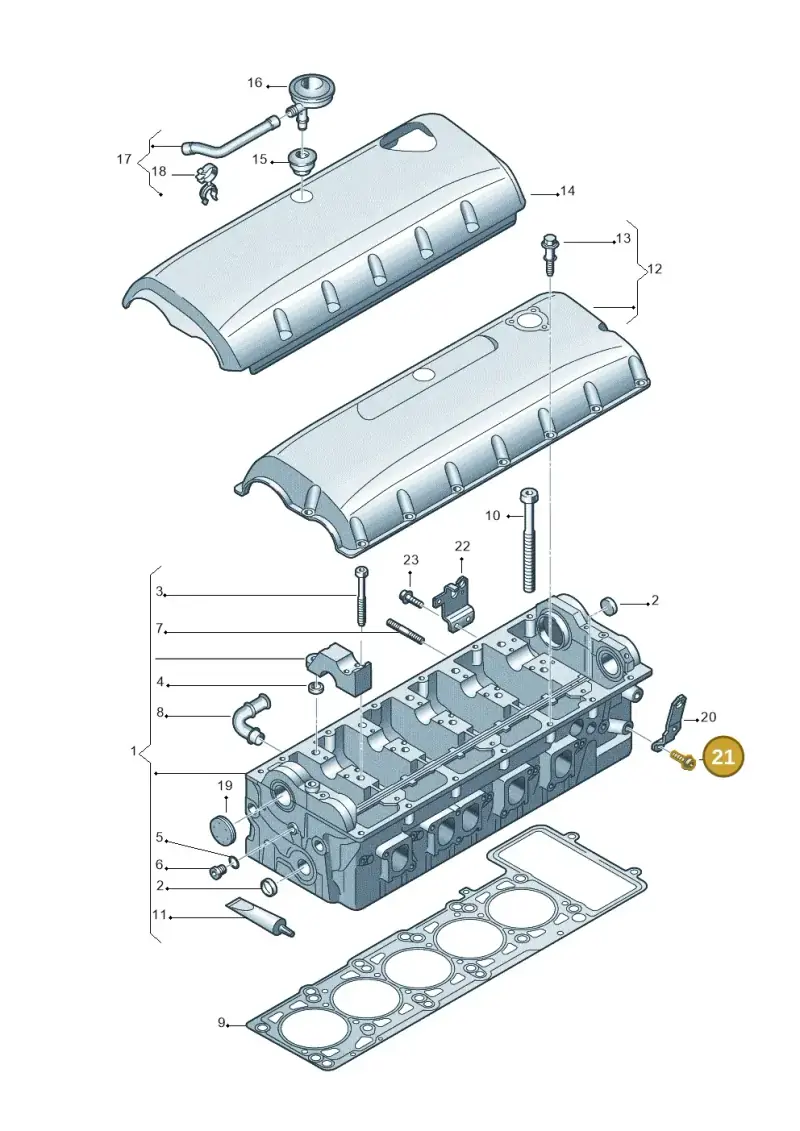 N01024123 — Volkswagen Transp. caravelle (2008-2009) diagram 410103600, position 21