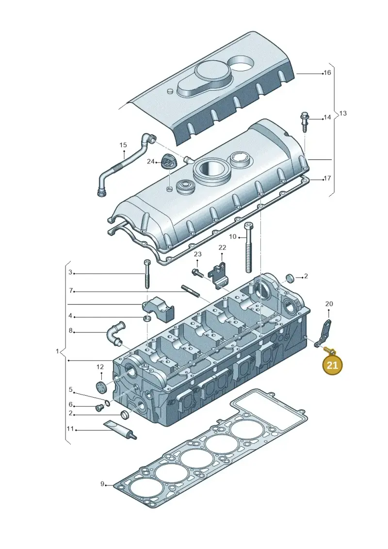 N01024123 — Volkswagen Touareg                08> (2007-) diagram 478103610, position 21