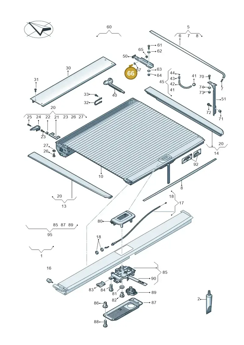 N01024123 — Volkswagen Amarok twin cab (2016-2022) diagram 749860800, position 66