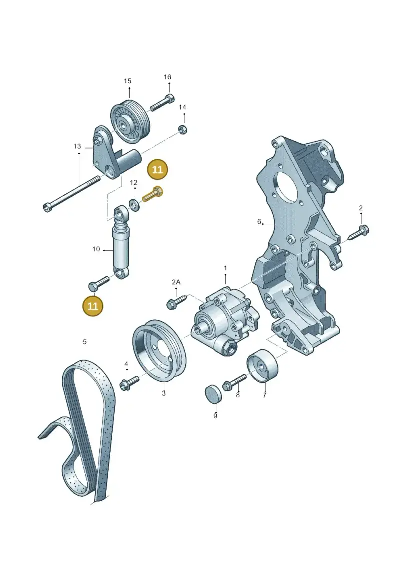 N01024416 — Volkswagen New Beetle             06> (2005-) diagram 266145300, position 11