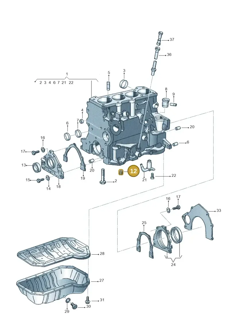 N01024416 — Volkswagen CADDY-KOMBI/KASTENW.   06> (2005-) diagram 303103210, position 12