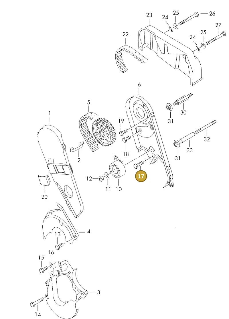 N01024710 — Volkswagen LT, LT 4X4 (2003-2006) diagram 176109700, position 17