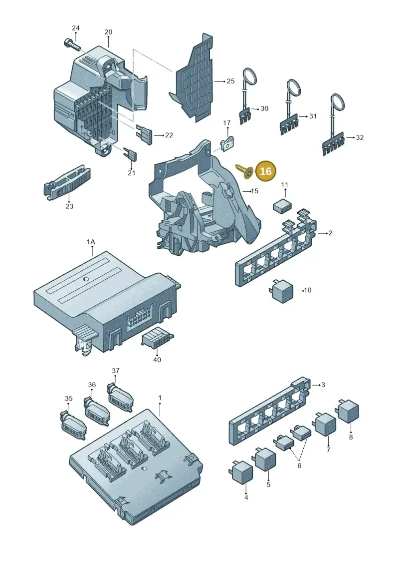 N01028712 — Volkswagen Golf (2011-2013) diagram 649937000, position 16