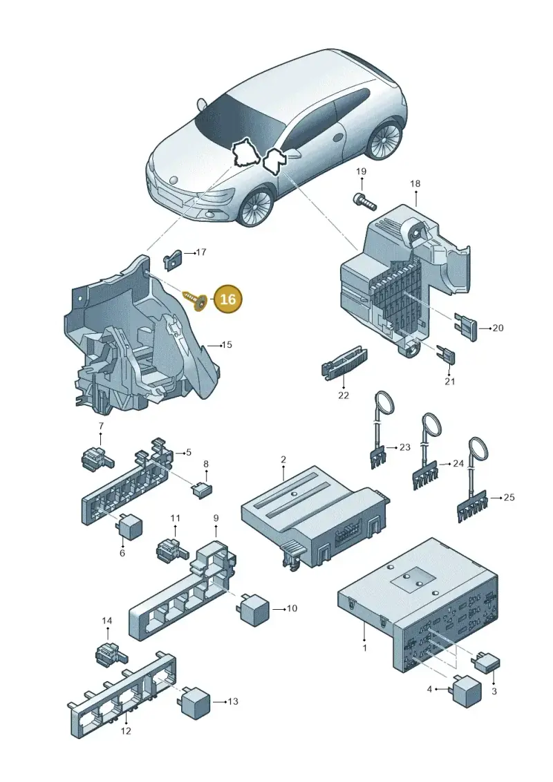 N01028712 — Volkswagen Scirocco 2.0 (2014-2017) diagram 651937000, position 16
