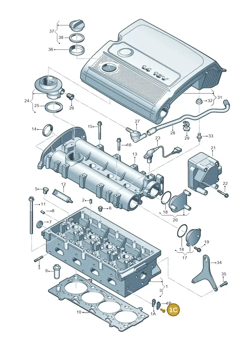 N01029315 — Volkswagen GOLF PLUS              05> (2005-) diagram 420103400, position 1C