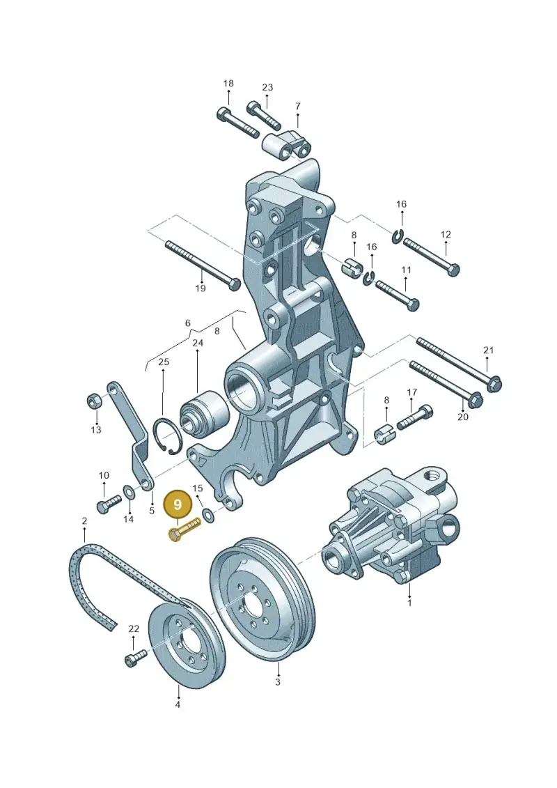 N0103324 — Volkswagen Passat/4Motion/W8 (2000-2002) diagram 156145800, position 9