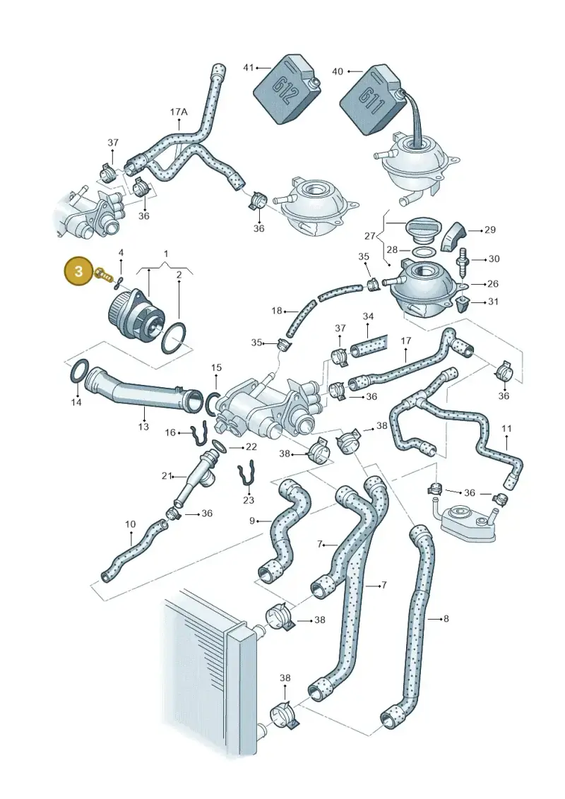 N0103404 — Volkswagen LUPO/3L TDI (2003-2005) diagram 158121300, position 3